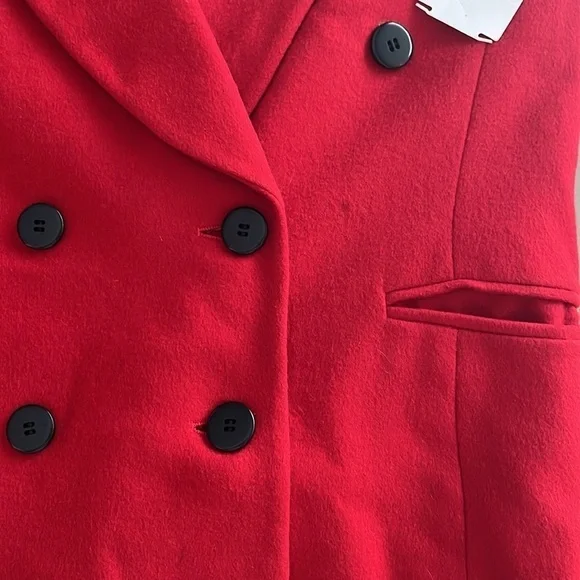 ESCADA BY MARGARETHA LEY  Wool & Cashmere Blazer Jacket in Red Size Small or 6 - Picture 9 of 11